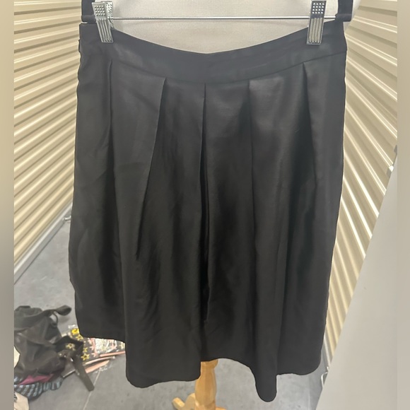 Vintage 80’s Pleated Black Women's A-line Skirt - Picture 3 of 5